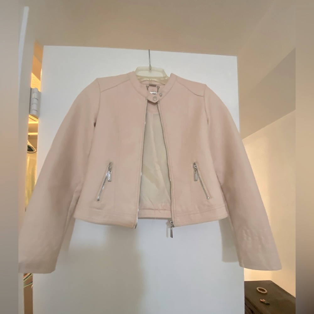 Faux leather biker style jacket by JouJou size large